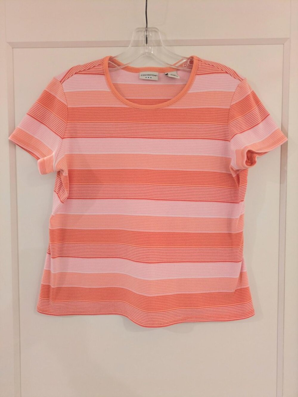 Pink and Coral Stripe 100% Cotton Covington Shirt